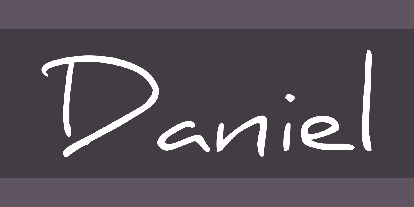 Beispiel einer Daniel-Schriftart